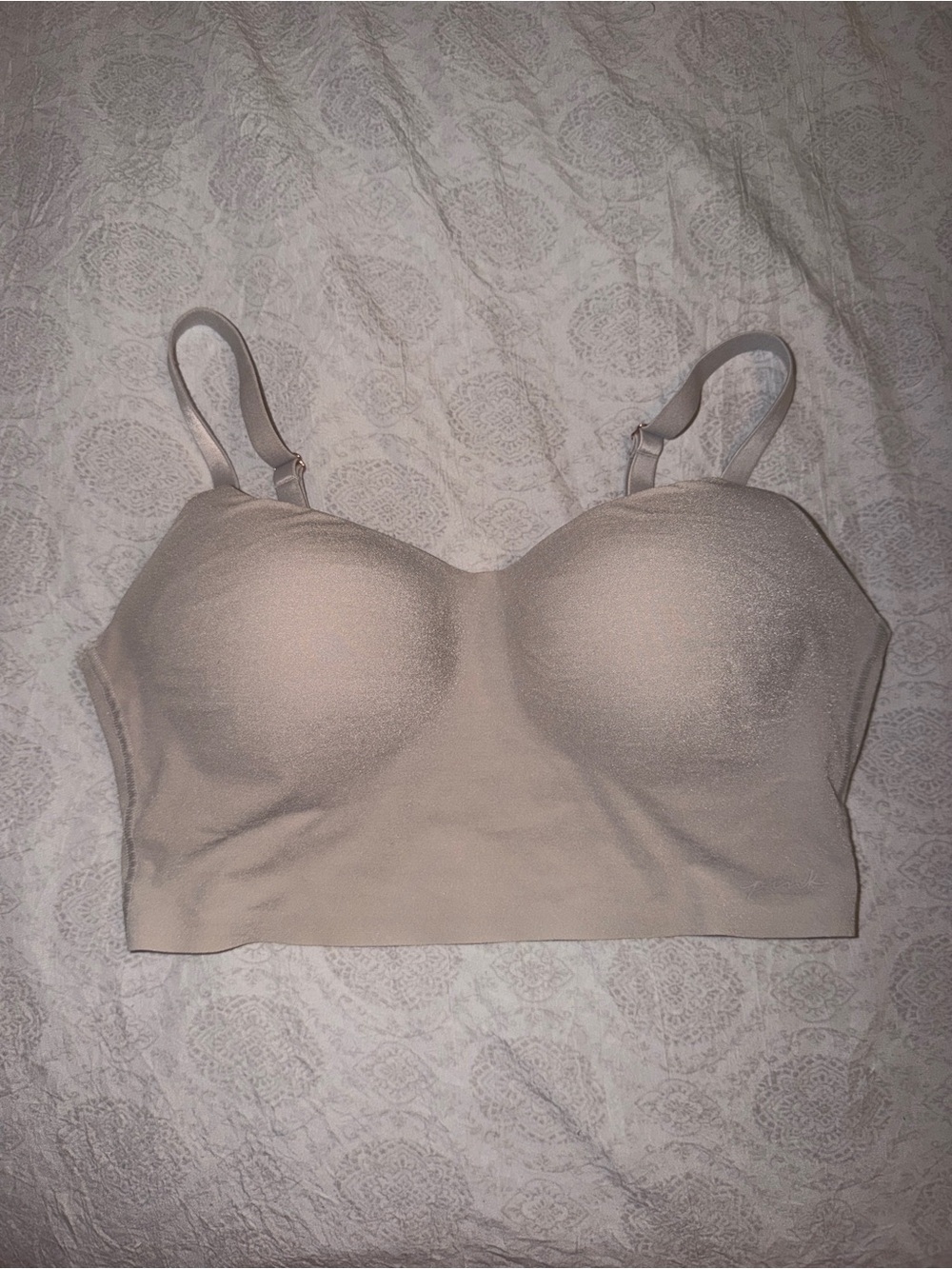 Seamless Light Grey Padded Sports Bra